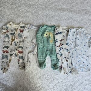 Carter's Newborn Baby Sleepers Footies Footless Lot Of 5